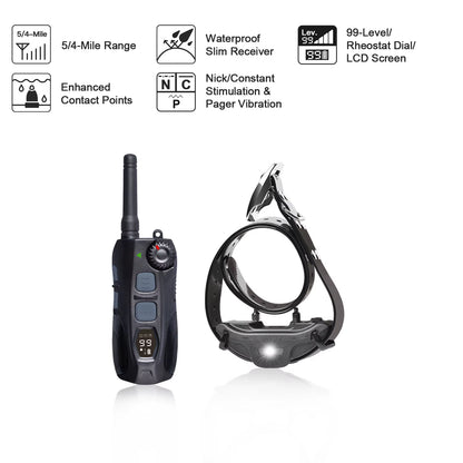 Dog Trainer'S Collar Hunting Dog Training System Waterproof Rechargeable Dog Electic Collars 2000M Control for Medium Large Dogs