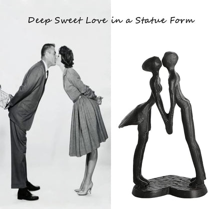 Iron Couple Sculpture for Valentine’S Day - 6 Inch Timeless Wedding Anniversary Statue, 1St to 50Th Year Love Keepsake, Home Decor for Couples