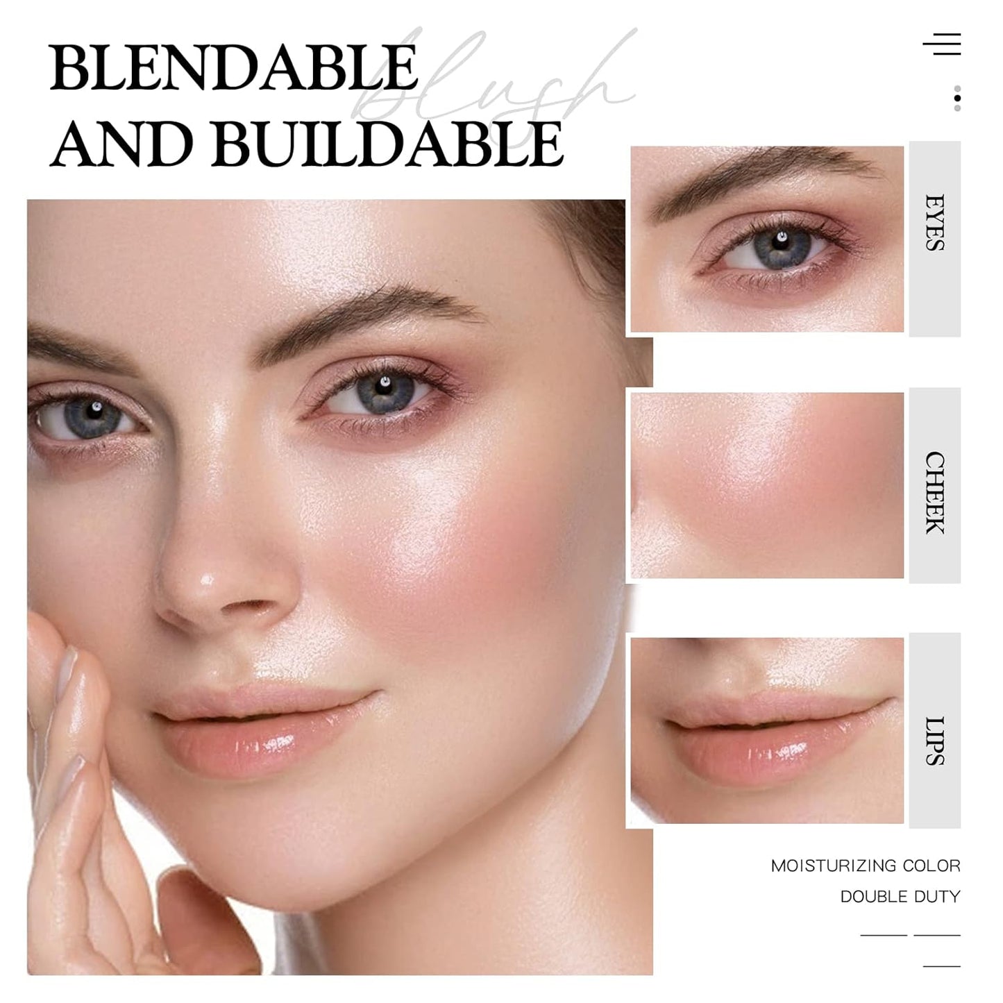 Mulit Glow Balm Face Makeup - Cream Blush, Radiant Finish, Vegan, Nude Gardenia