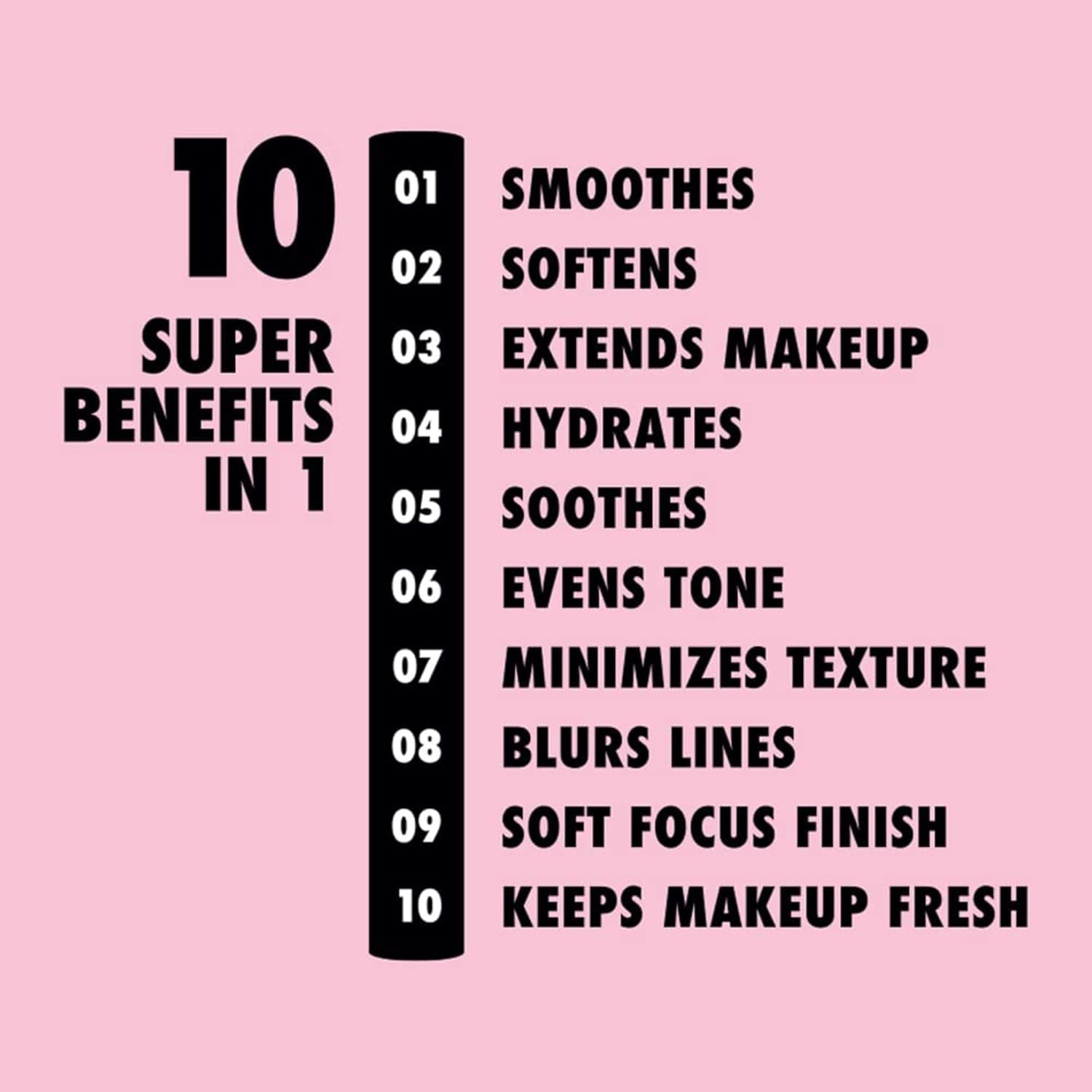 Marshmellow Smoothing Primer, Vegan Face Primer, 10-In-1 Skin Benefits & Epic Ink Liner, Waterproof Liquid Eyeliner - Black, Vegan Formula
