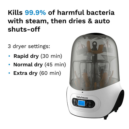 Electric Steam Sterilizer and Dryer for Infant Feeding Products and Accessories