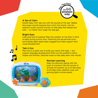 Sea Dreams Soothing Sleep Sound Machine with White Noise and Remote Control for Infants and Children, Multicolor, Ages 0 Months and Up
