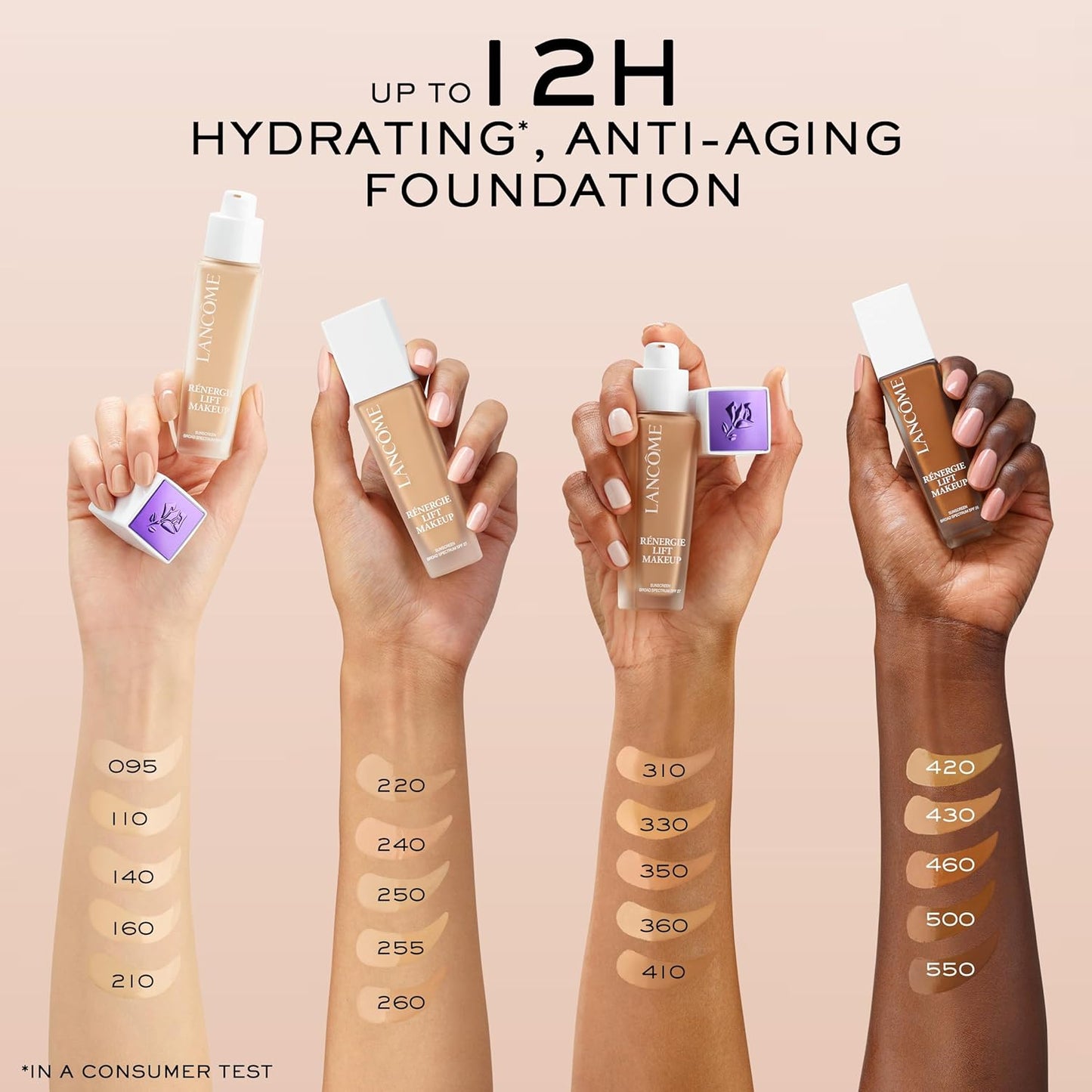 Renergie Lift Makeup Foundation - Lightweight & Hydrating Formula, Medium-Full Coverage, SPF 27, Anti-Aging, Lifting & Firming, up to 12H Wear