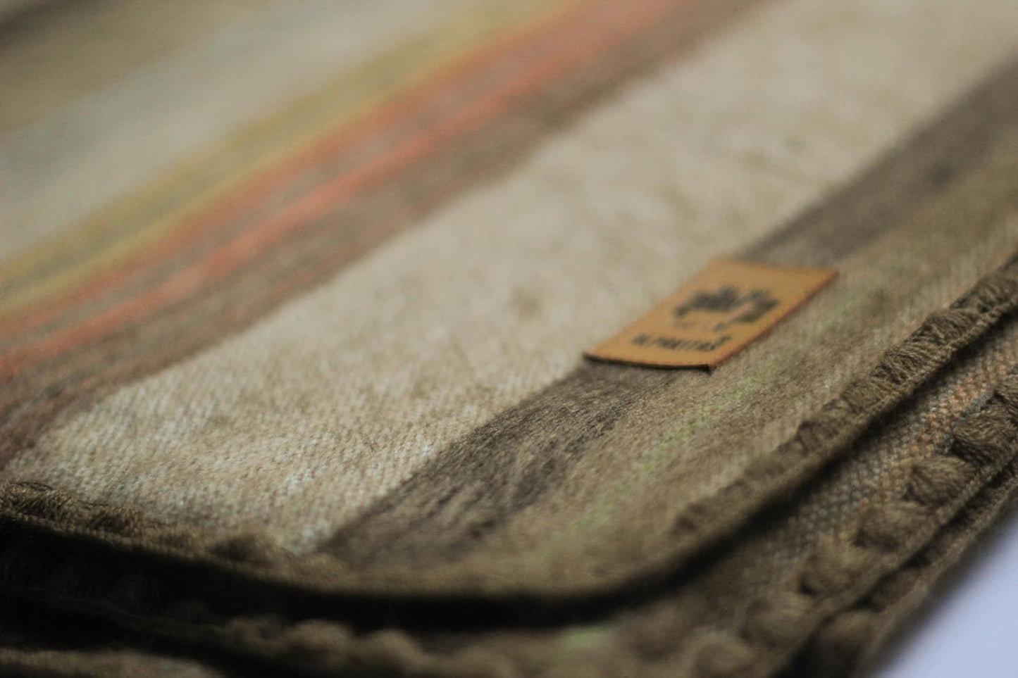 Alpaca Wool Queen Size Blanket - Lightweight and Warm Throw for Couch or Outdoor Use - 87 x 64 Inches (Brown)