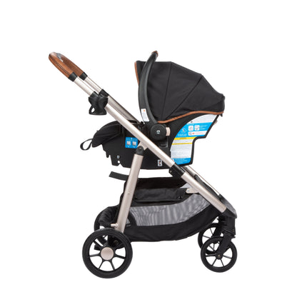 6-in-1 Modular Travel System for Infants and Toddlers in Black and Gold, Unisex Design