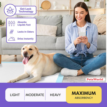2XL Puppy Pads, 28X44 Inch, 200 Count| Ultra-Absorbent, Leak-Proof Dog Pee Pads for Potty Training