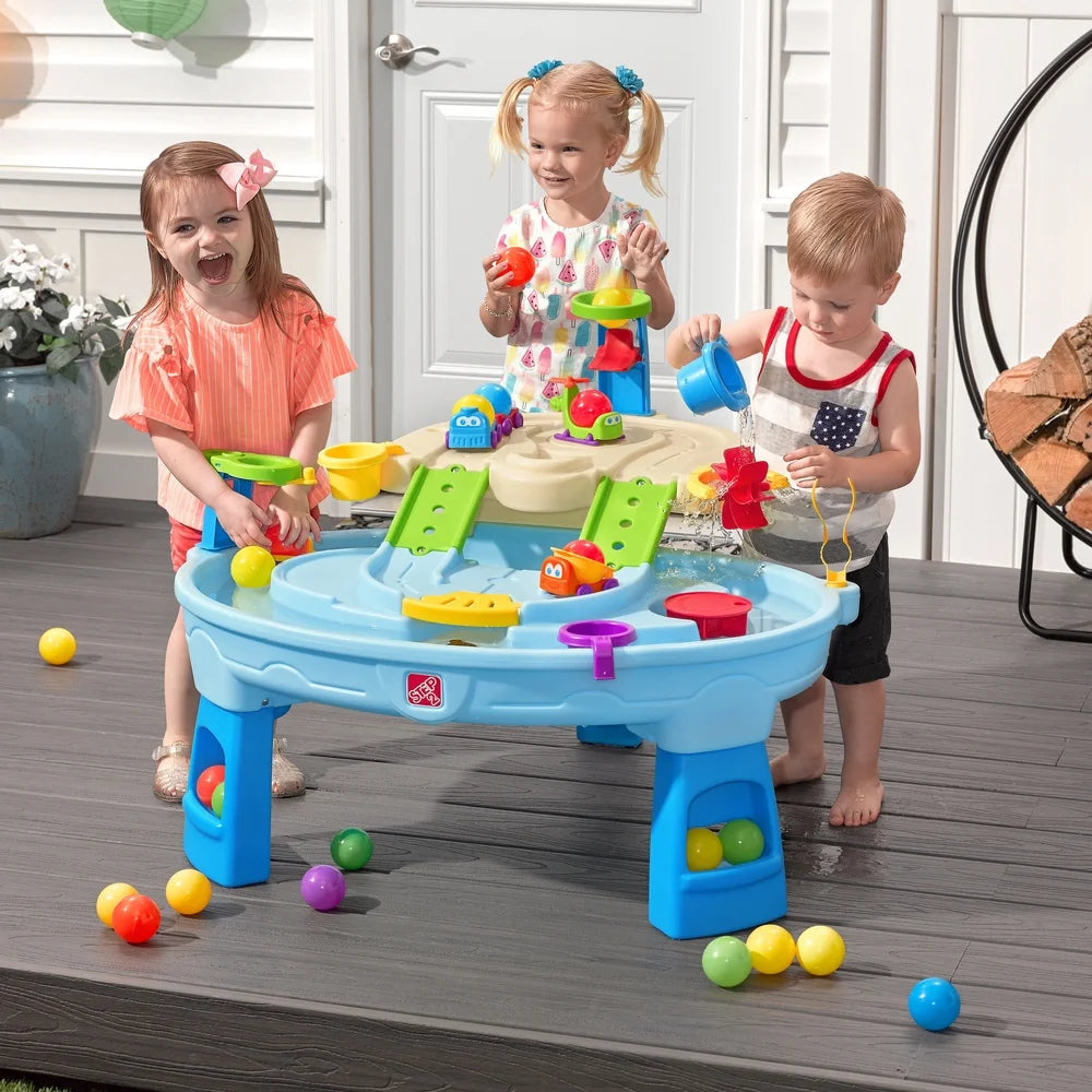 Ball Buddies Adventure Center: Toddler-Friendly Blue Sand and Water Table