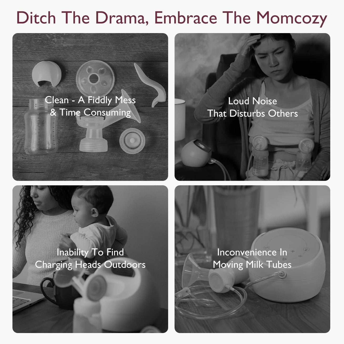 M5 Hands-Free Electric Breast Pump Set - 24mm, Pink, Pack of 2