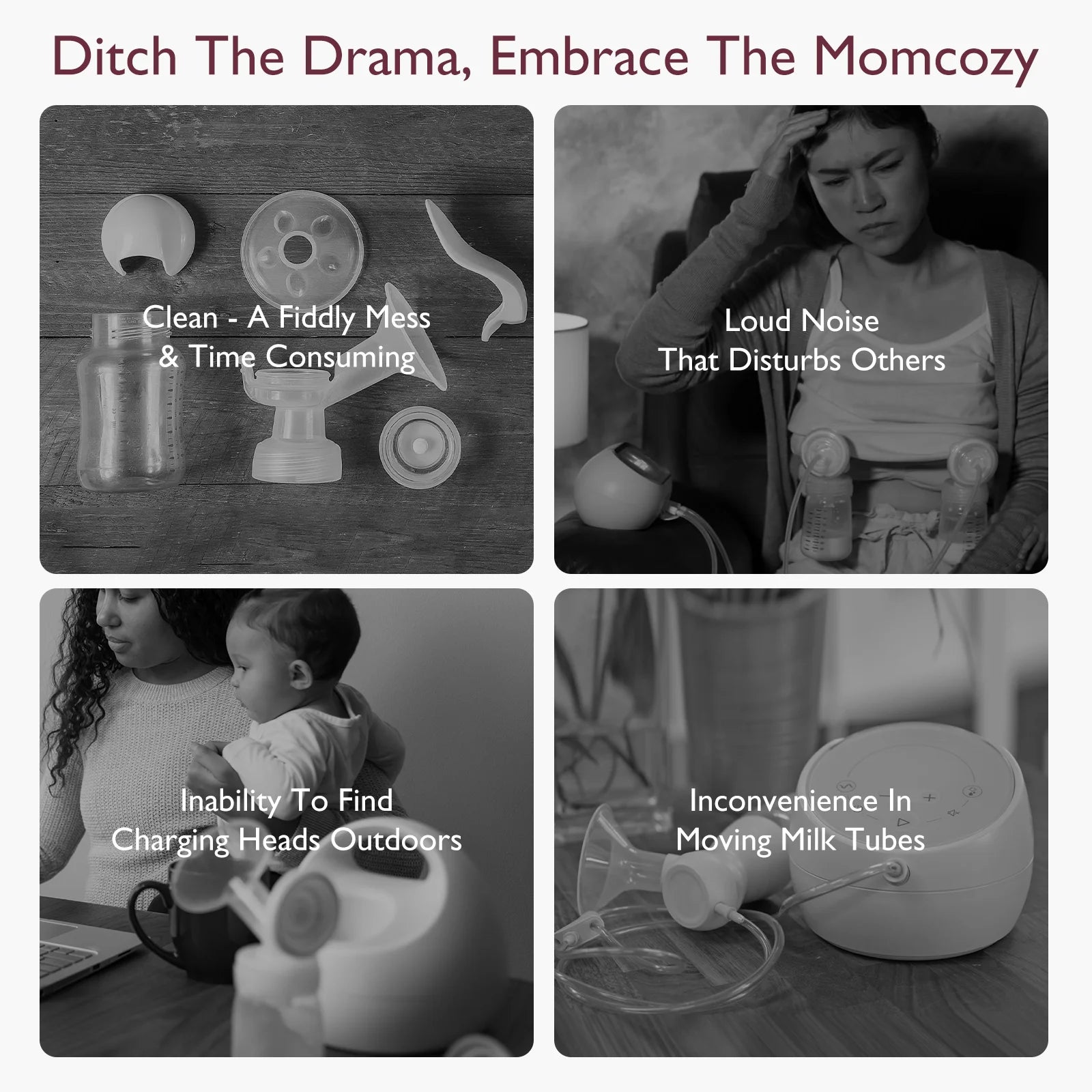 M5 Hands-Free Electric Breast Pump Set - 24mm, Pink, Pack of 2