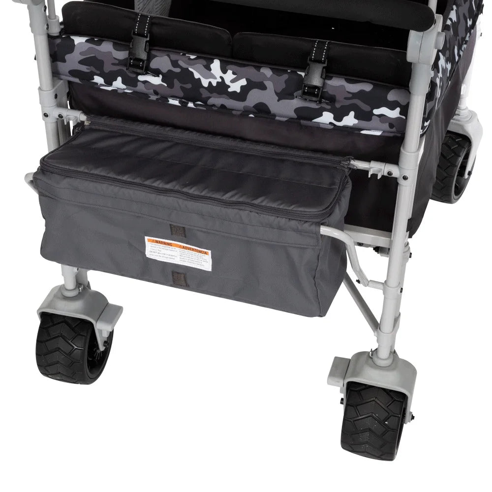 Summit Sprint Quad Wagon Stroller for Four Passengers in Charcoal Camo - Unisex Design for Toddlers