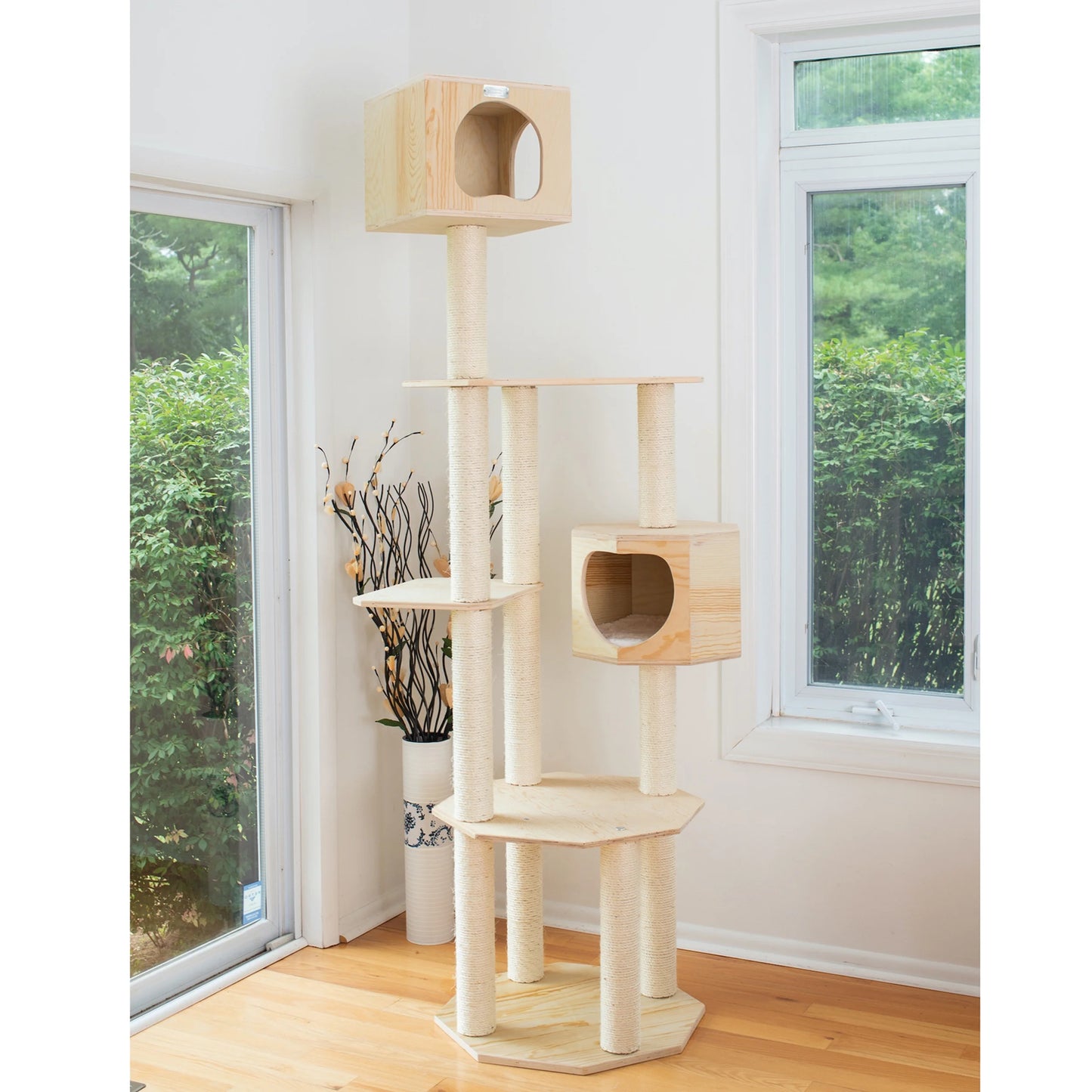 Premium Pinus Sylvestris Wood,Real Wood Cat Tree S8502