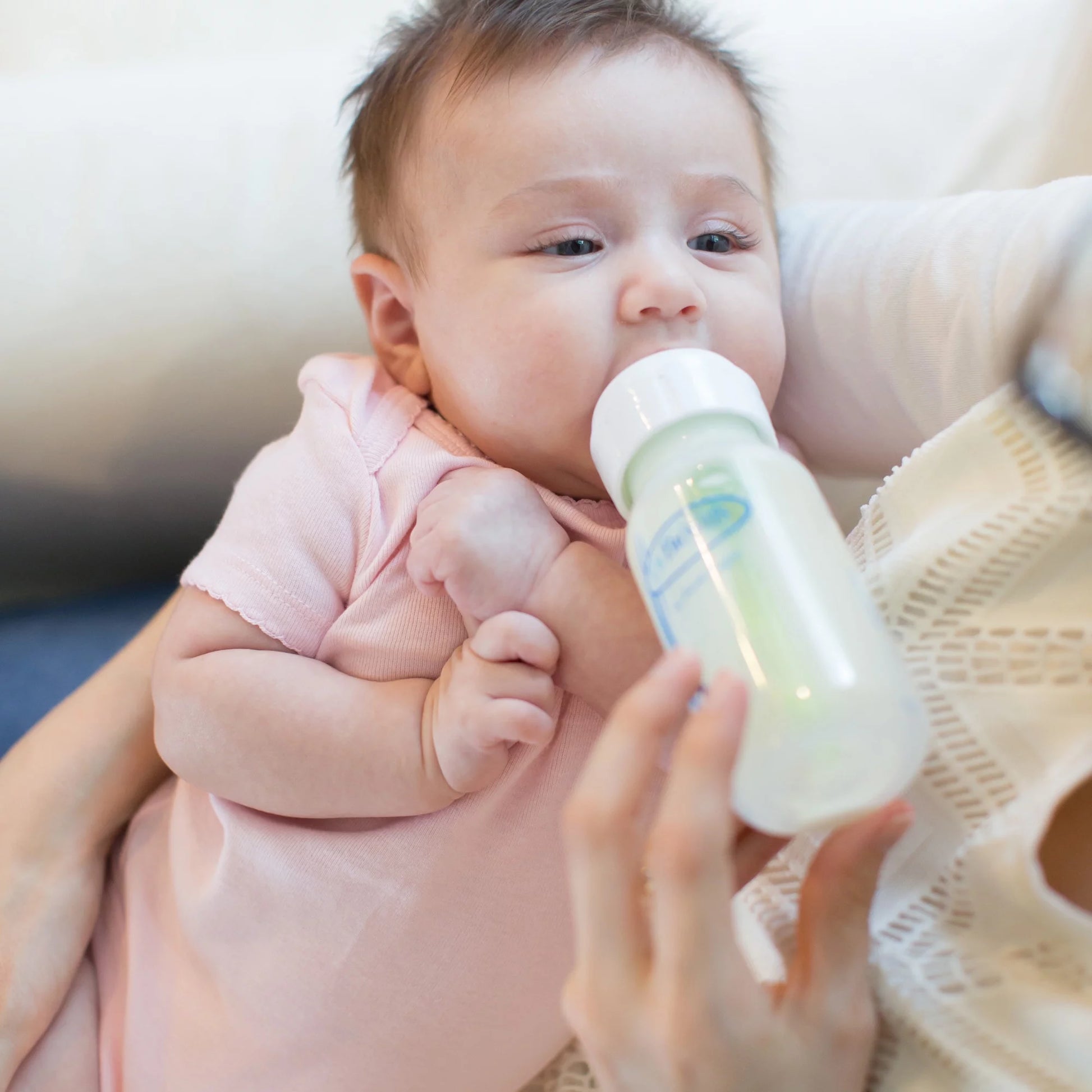 Natural Flow Anti-Colic Options+ Narrow Breast-to-Bottle Feeding Set, Clear, 4 oz, Set of 4