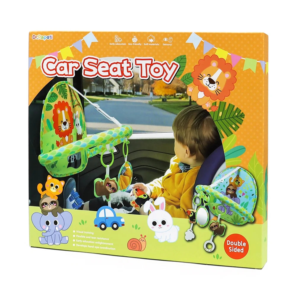Dual-Sided Activity Toy for Rear-Facing Infant Car Seats - Ideal Entertainment for Newborns and Infants Aged 0-12 Months