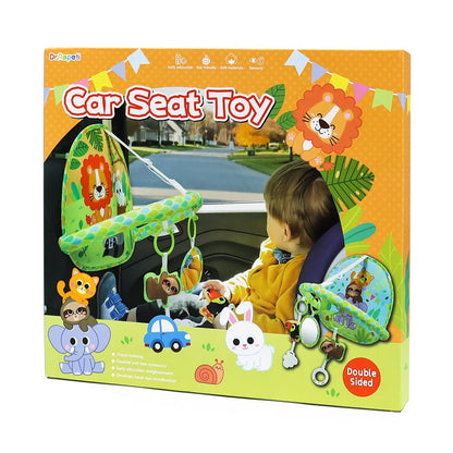 Dual-Sided Activity Toy for Rear-Facing Infant Car Seats - Ideal Entertainment for Newborns and Infants Aged 0-12 Months