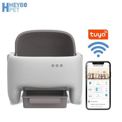 HEYBO Self Cleaning Litter Box Automatic Cat Litter Box with Safety Protection