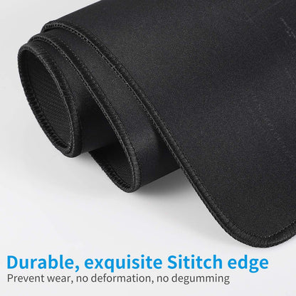 Large 800×300×2MM Gaming Mouse Pad - Non-Slip, Waterproof, and Foldable Desktop Mat for Home and Office Use - Black