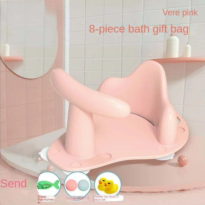 Infant Bath Seat for Newborns - Non-Slip Plastic Bath Chair for Tub Applications