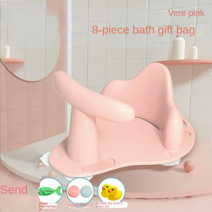 Infant Bath Seat for Newborns - Non-Slip Plastic Bath Chair for Tub Applications