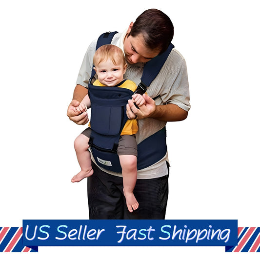 Ergonomic Multi-Functional Baby Carrier with Hip Seat for All-Season Use