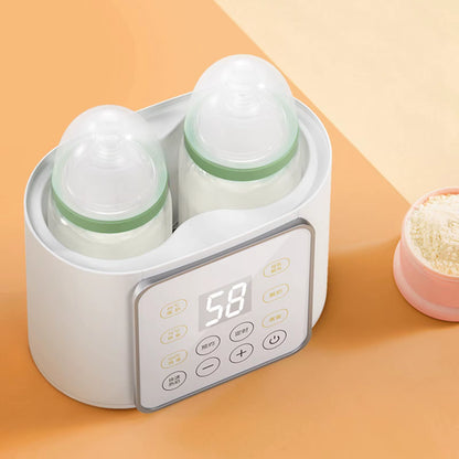 Portable Baby Bottle Warmer with 24-Hour Temperature Regulation for Heating Formula and Breast Milk