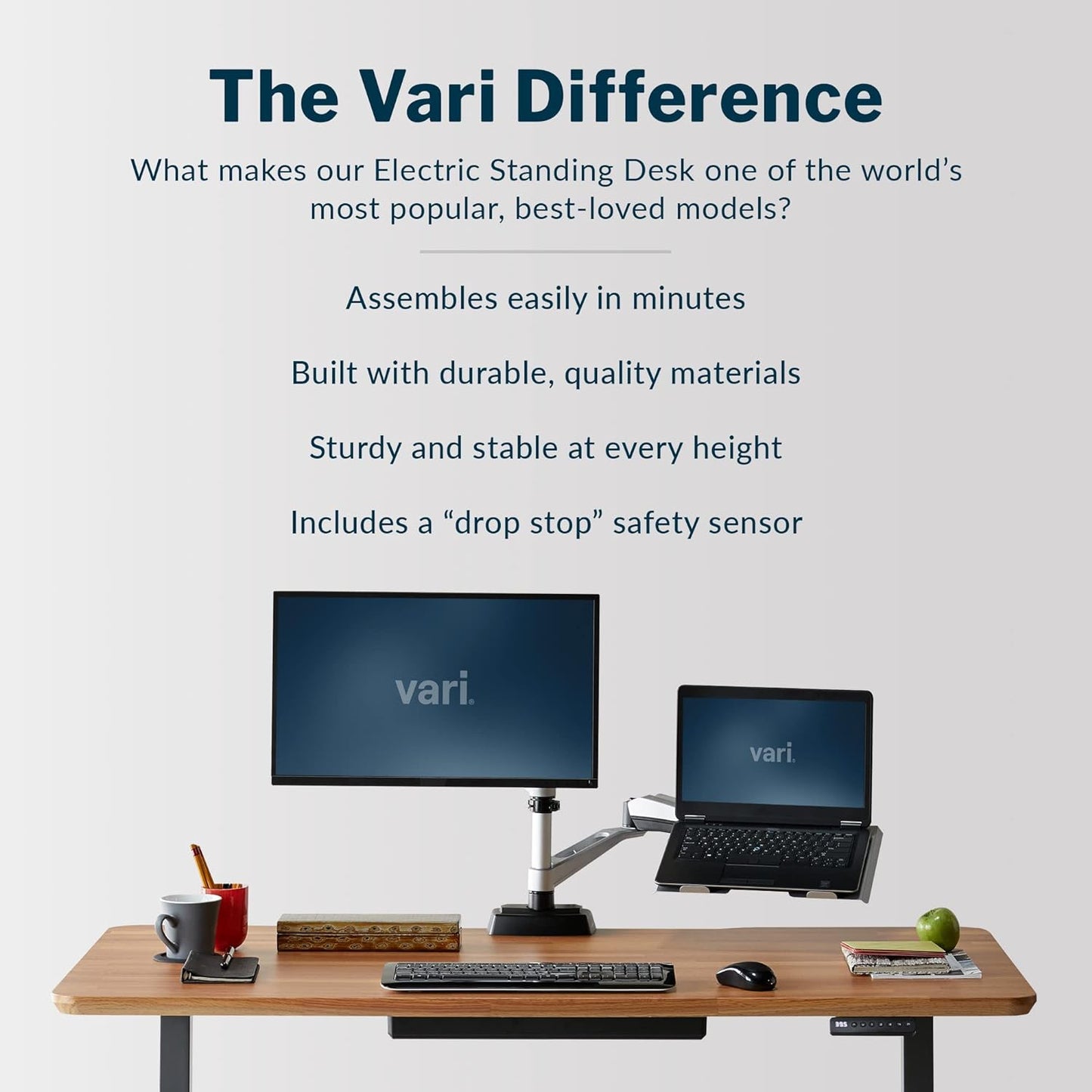 Premium Height Adjustable Electric Standing Desk - Dual Motor with Memory Presets, Sturdy T-Style Legs - Ideal for Gaming or Home Office Workstation - 60” x 30”, Butcher Block Finish