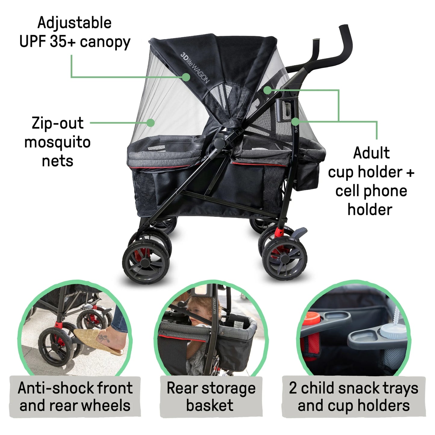 3Dlite Convenience Stroller Wagon by Summer Infant