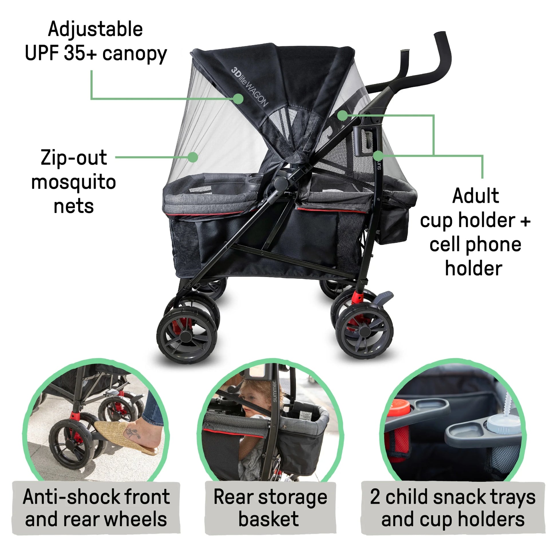 3Dlite Convenience Stroller Wagon by Summer Infant