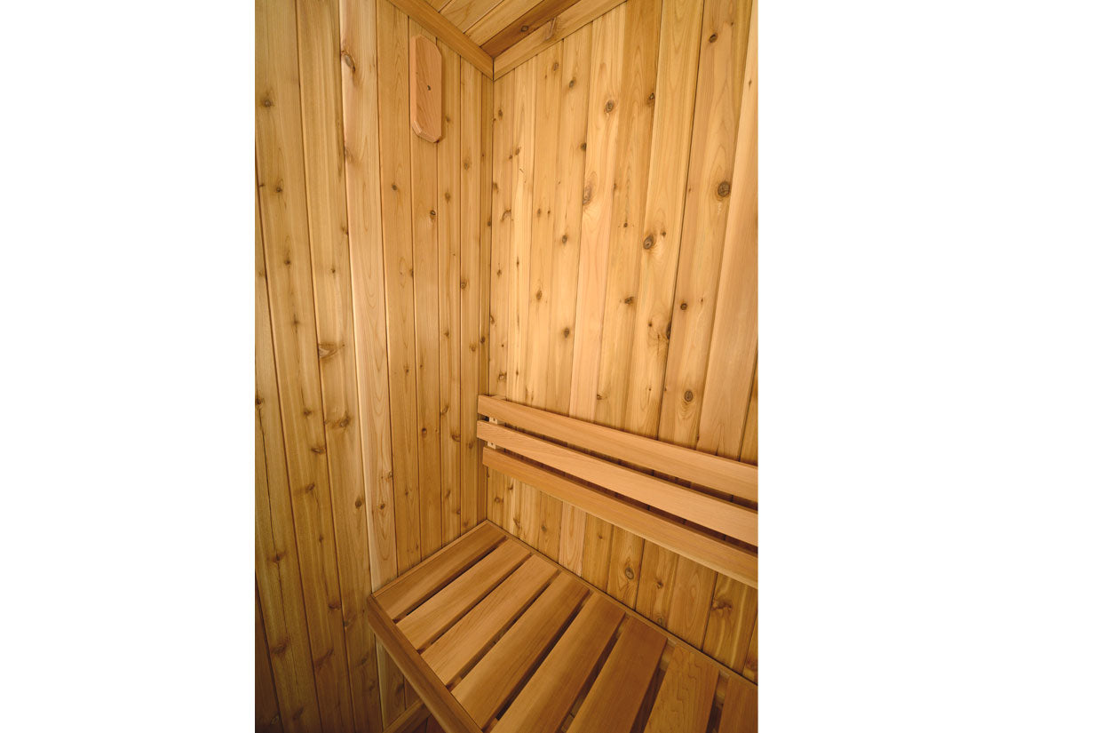 Logan Single-Occupancy Indoor Sauna Crafted from Rustic Cedar