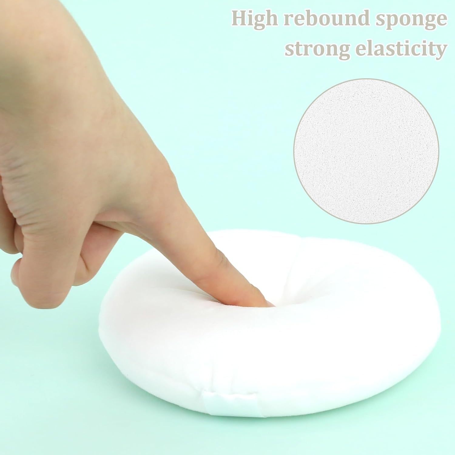 3PCS Powder Puff Large 4In./10Cm Velour Body Makeup Puff with Satin Ribbon