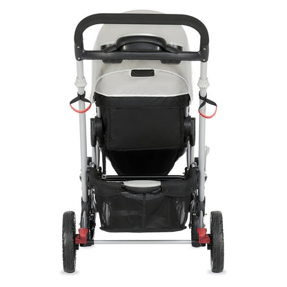 Track Tandem Stroller - Face-to-Face Design in Light Grey