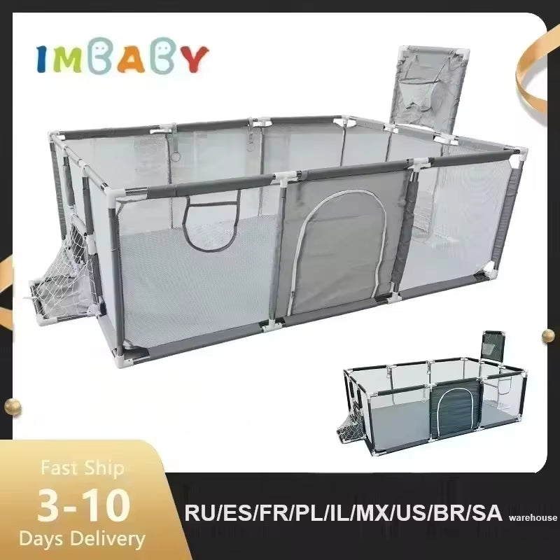 Indoor Baby Playpen Safety Barrier - Expansive Activity Gym and Groundbox Enclosure for Children