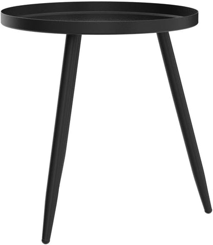 Matte Black Three-Legged End Table for Indoor Use - Compact Side Table for Limited Spaces