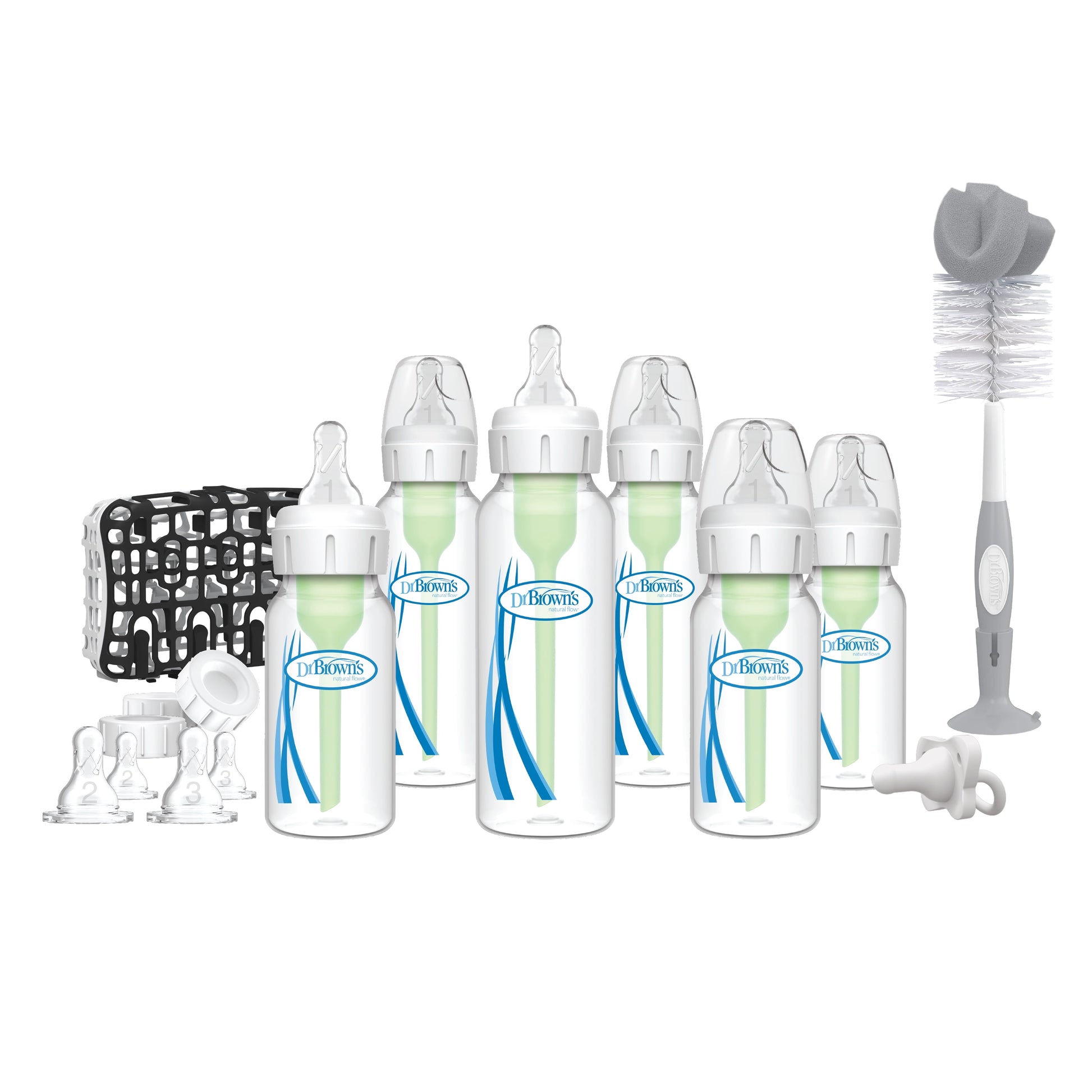 Natural Flow Anti-Colic Options+ Deluxe Bottle Gift Set - BPA-Free and Ideal for Newborns