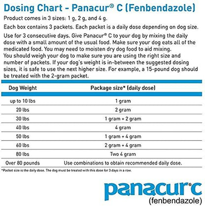 Panacur C Canine Dewormer - 3 Pack for Roundworms, Hookworms, and Whipworms