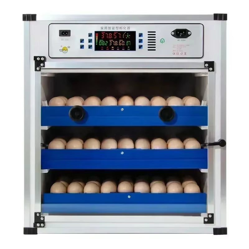 Automatic Egg Incubator 204 Eggs PVC Dual Electric Hatching Machine Automatic Temperature & Humidity Display & Egg Turning