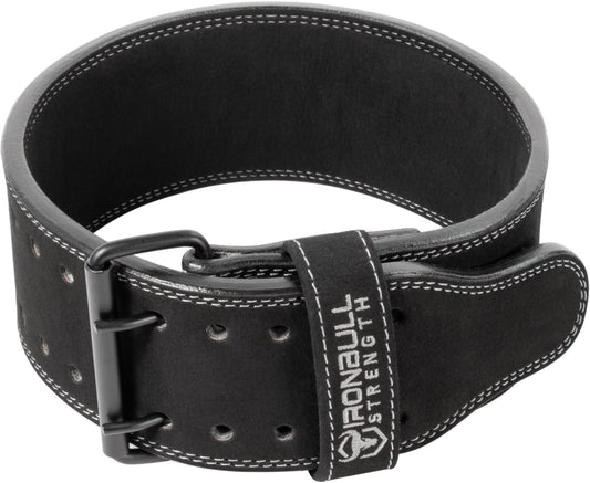 IPF Approved 10mm Leather Powerlifting Belt - Prong Weightlifting Belt for Squats, Deadlifts, and Bench Press - 4-Inch Back Support for Men and Women - Ideal for Gym, Strength Training, and Powerlifting