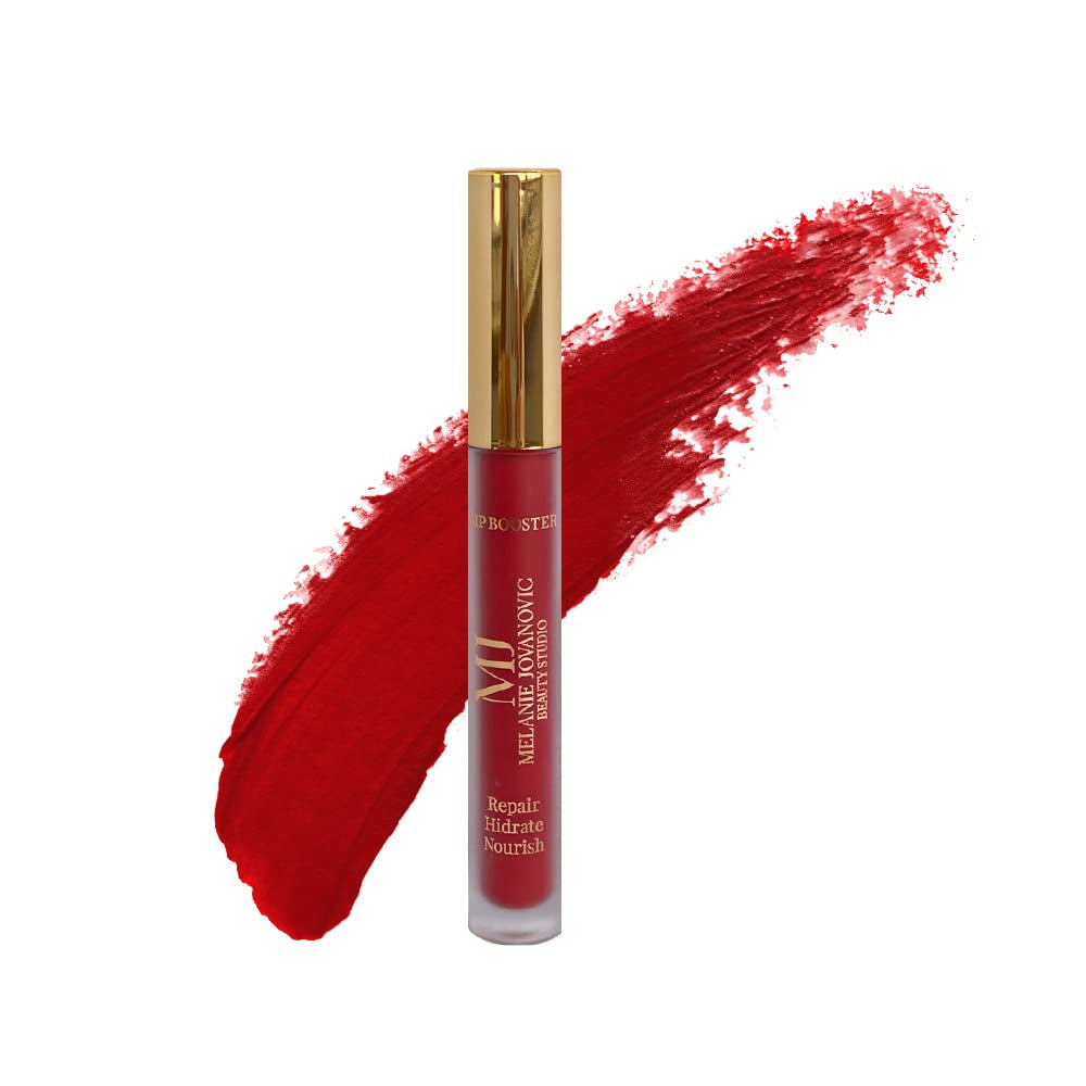 Lip Booster Matte | Contains Hyaluronic Acid, Collagen and Oligopeptides | Repairs and Smooths | 12 Hour Lasting Matte Lipstick | Nourishes and Hydrates Lips | Mela Beauty Studio Professional Makeup (Mela)