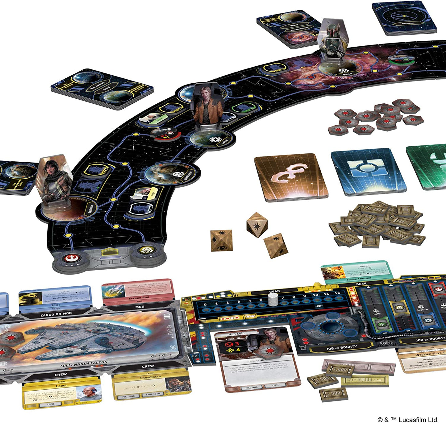 Star Wars: Outer Rim Strategy Board Game - Engaging Family Adventure for Ages 14+, 1-4 Players, 3-4 Hours of Playtime