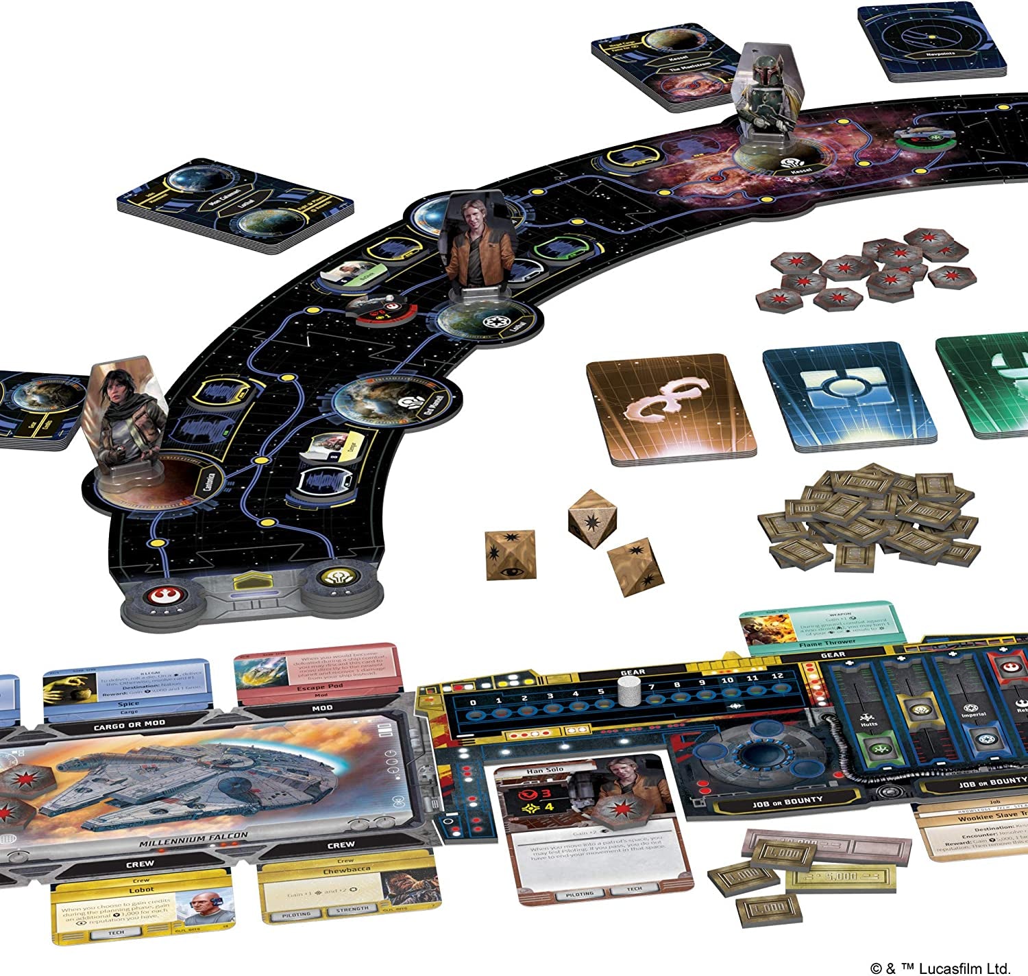 Star Wars: Outer Rim Strategy Board Game - Engaging Family Adventure for Ages 14+, 1-4 Players, 3-4 Hours of Playtime