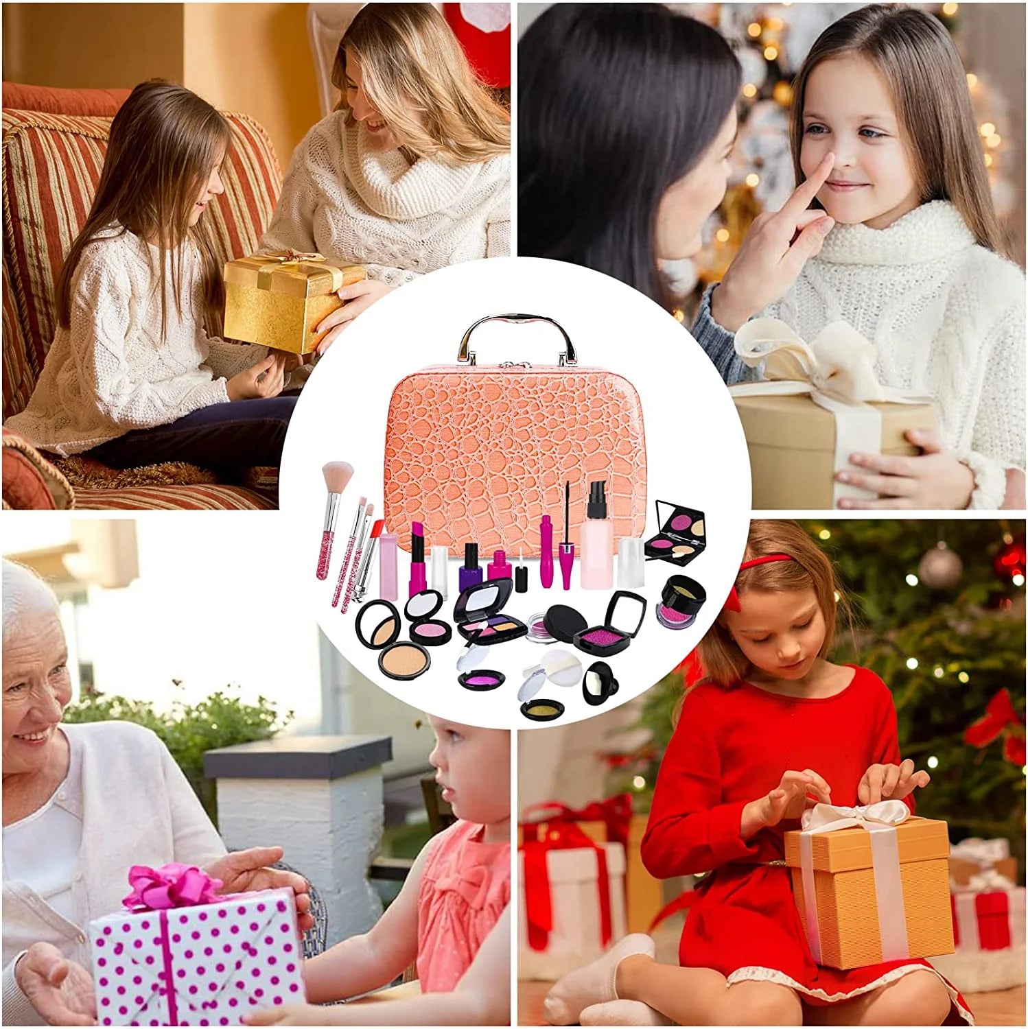 Kids Makeup Kit for Girl with Make up Remover - Non Toxic Play Princess Cosmetic Set - Ideal Birthday for Little Girls Ages 3+Year Old Children (Not Real Makeup)