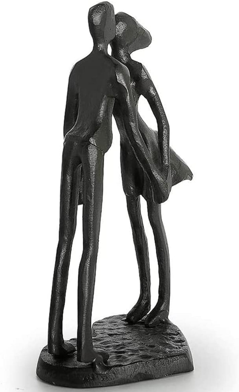 Iron Couple Sculpture for Valentine’S Day - 6 Inch Timeless Wedding Anniversary Statue, 1St to 50Th Year Love Keepsake, Home Decor for Couples