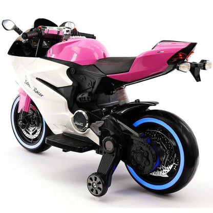 2023 Ducati Style Ride on Toy Motorcycle Car for Kids 12V Battery Powered Pink