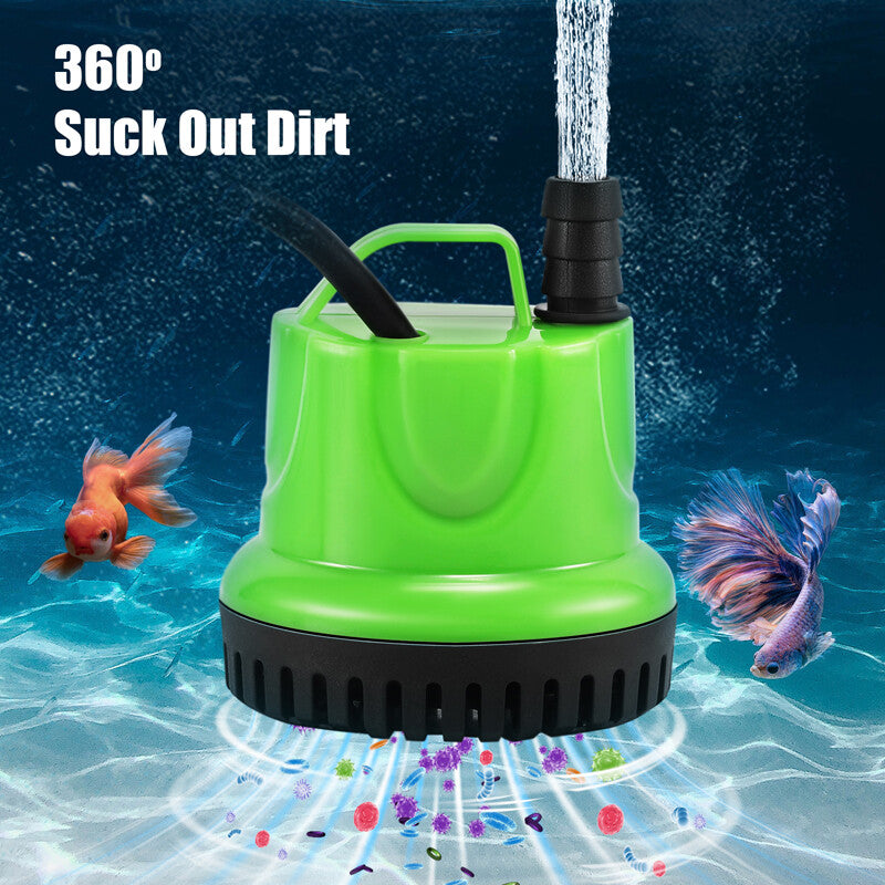 Acuario Utility Pump 171GPH Submersible Sump Pump for Clean Water W/ 2 Nozzles