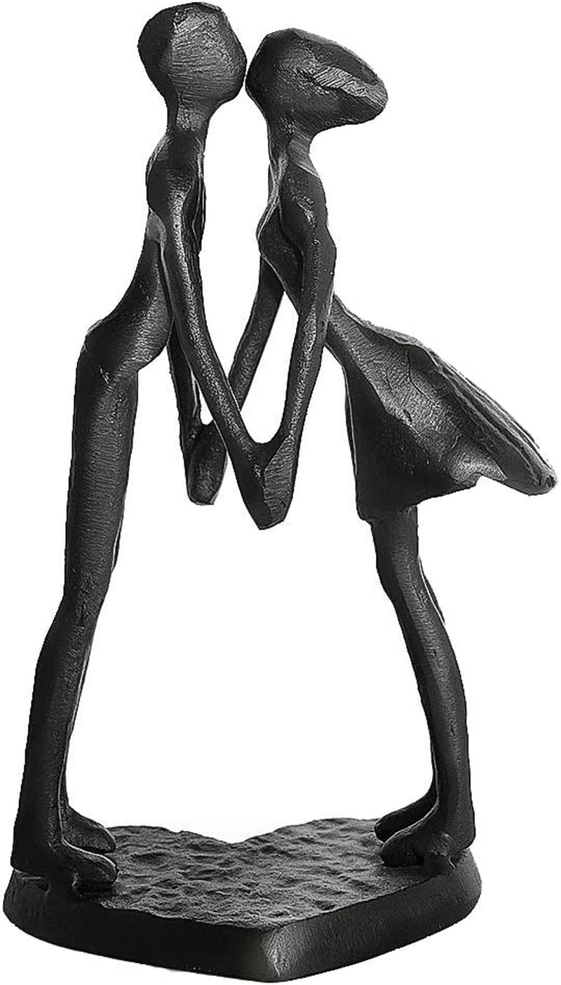 Iron Couple Sculpture for Valentine’S Day - 6 Inch Timeless Wedding Anniversary Statue, 1St to 50Th Year Love Keepsake, Home Decor for Couples