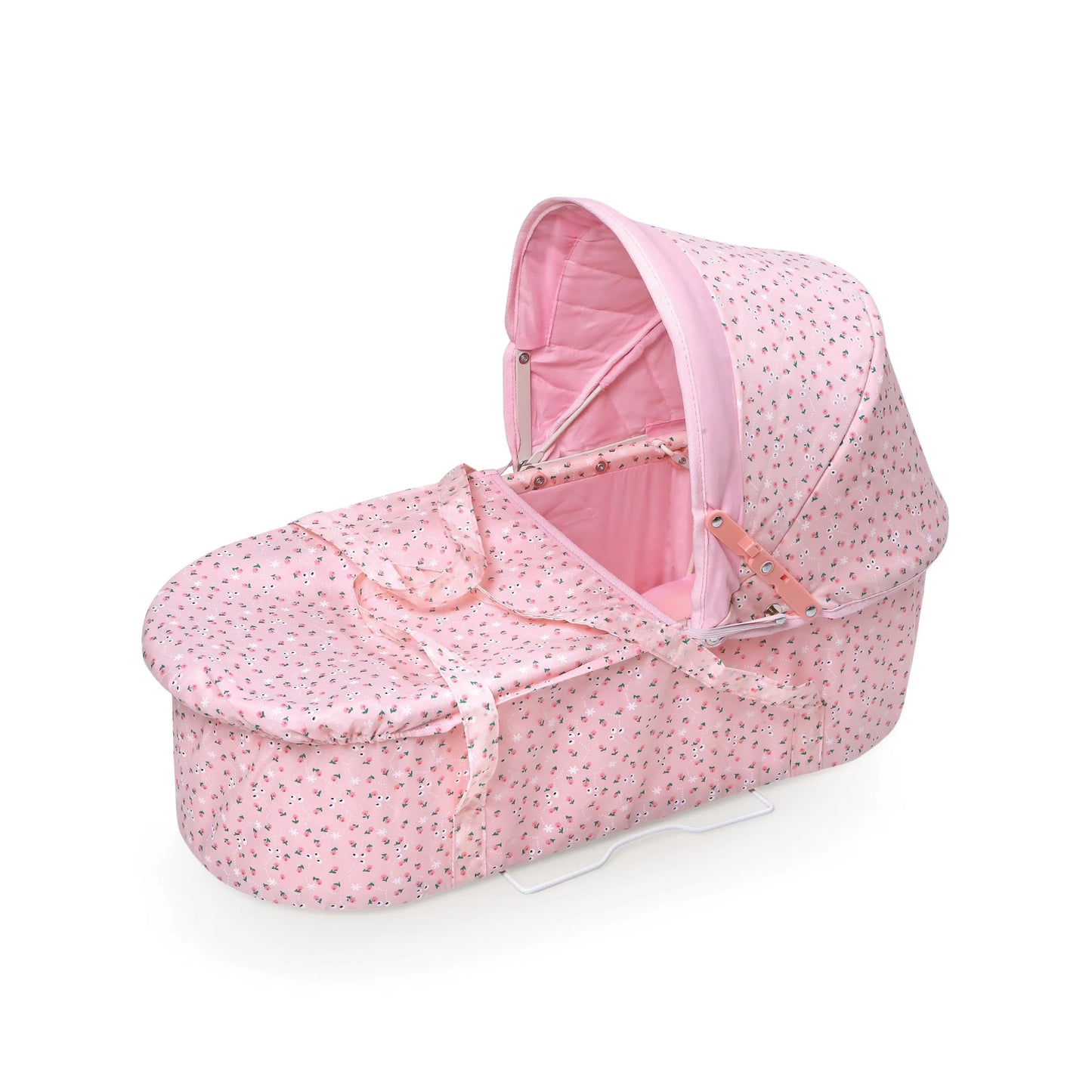 3-in-1 Pink Rosebud Doll Pram, Carrier, and Stroller Set