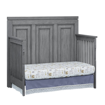 Manchester 4-in-1 Convertible Crib in Rustic Gray, GREENGUARD Gold Certified for Enhanced Safety and Quality