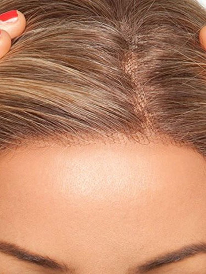 Blake Remy Human Hair Color 24BRH18 -  Wigs Women'S Long Monofilament Top Smart Lace Front Natural Hairline Bundle with Travel Kit, Maxwigs Hairloss Booklet