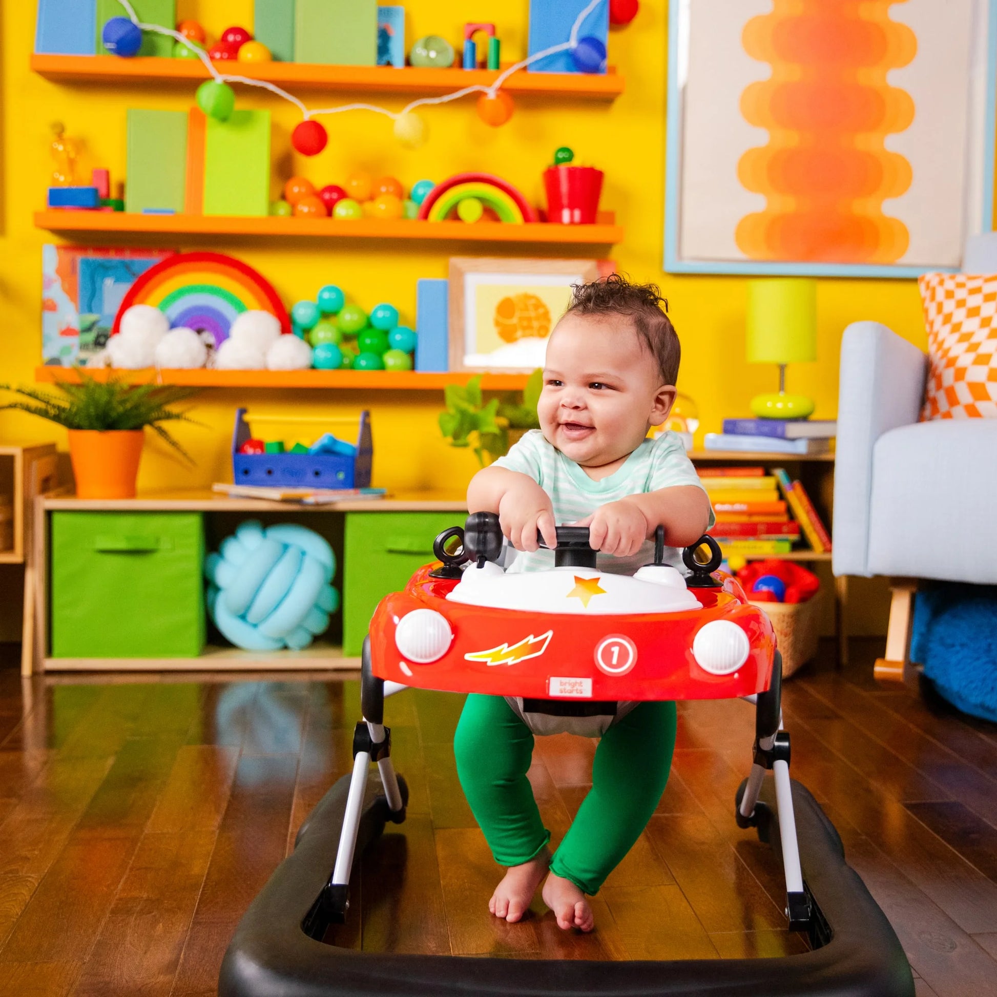 3-in-1 Red Infant and Toddler Car Walker