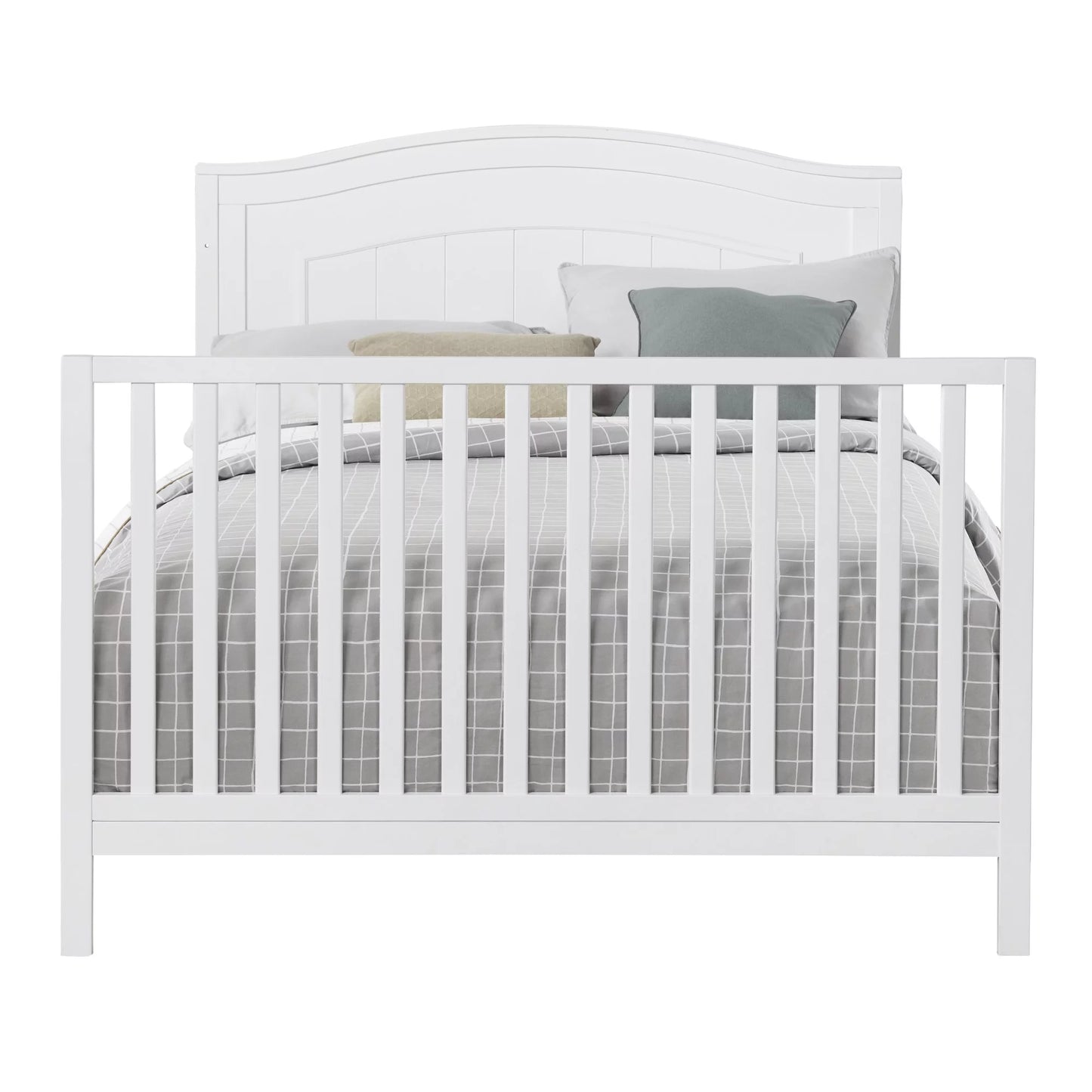 North Bay 4-in-1 Convertible Crib in Snow White - GREENGUARD Gold Certified Wood Construction