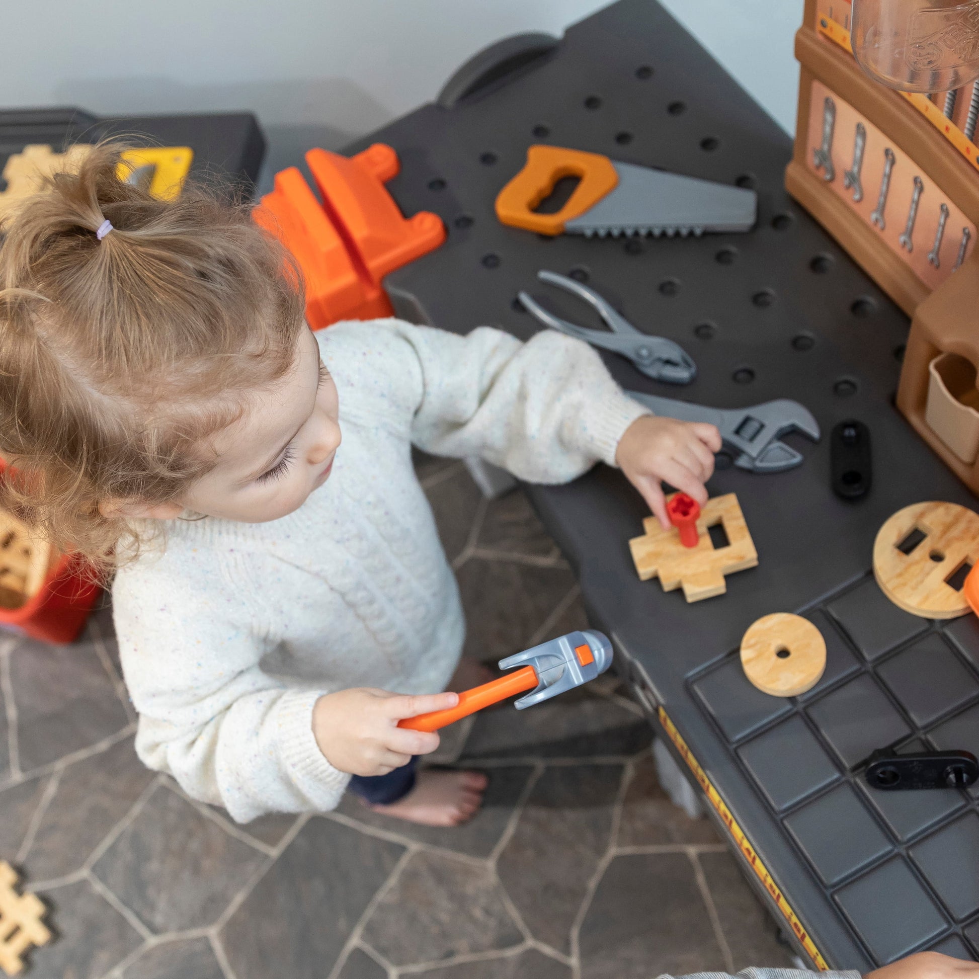 Toddler Workshop Utility Bench with 76-Piece Tool Set